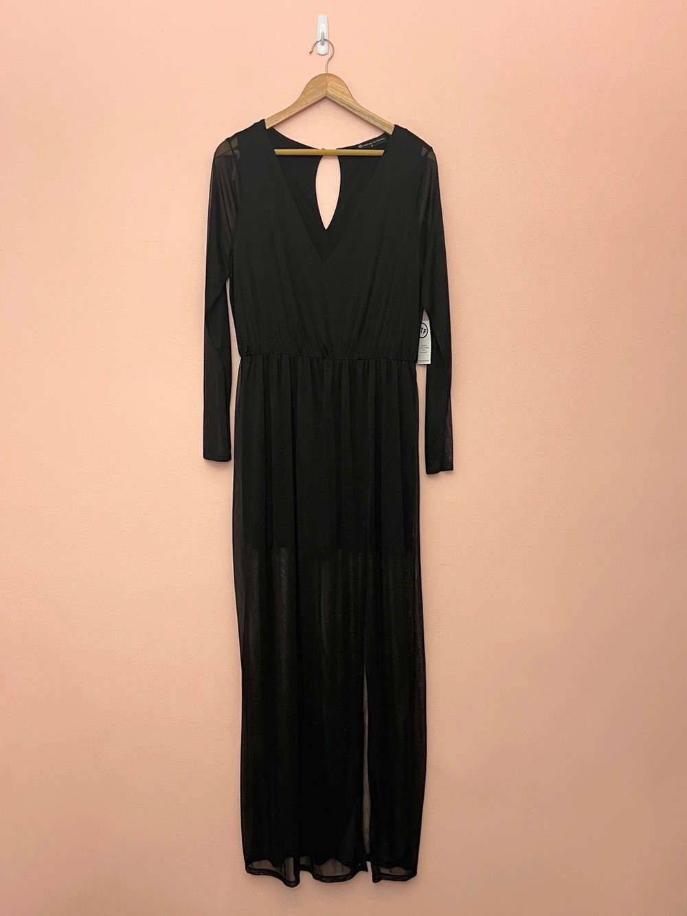 NWT Fashion To Figure Sexy Black Sheer Overlay Maxi Romper Size 2 (2X)